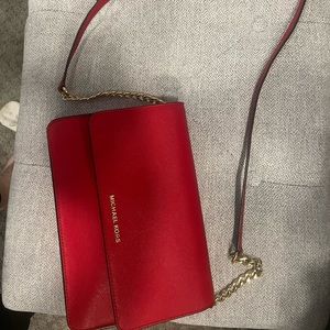 Red Michael Kors Crossbody